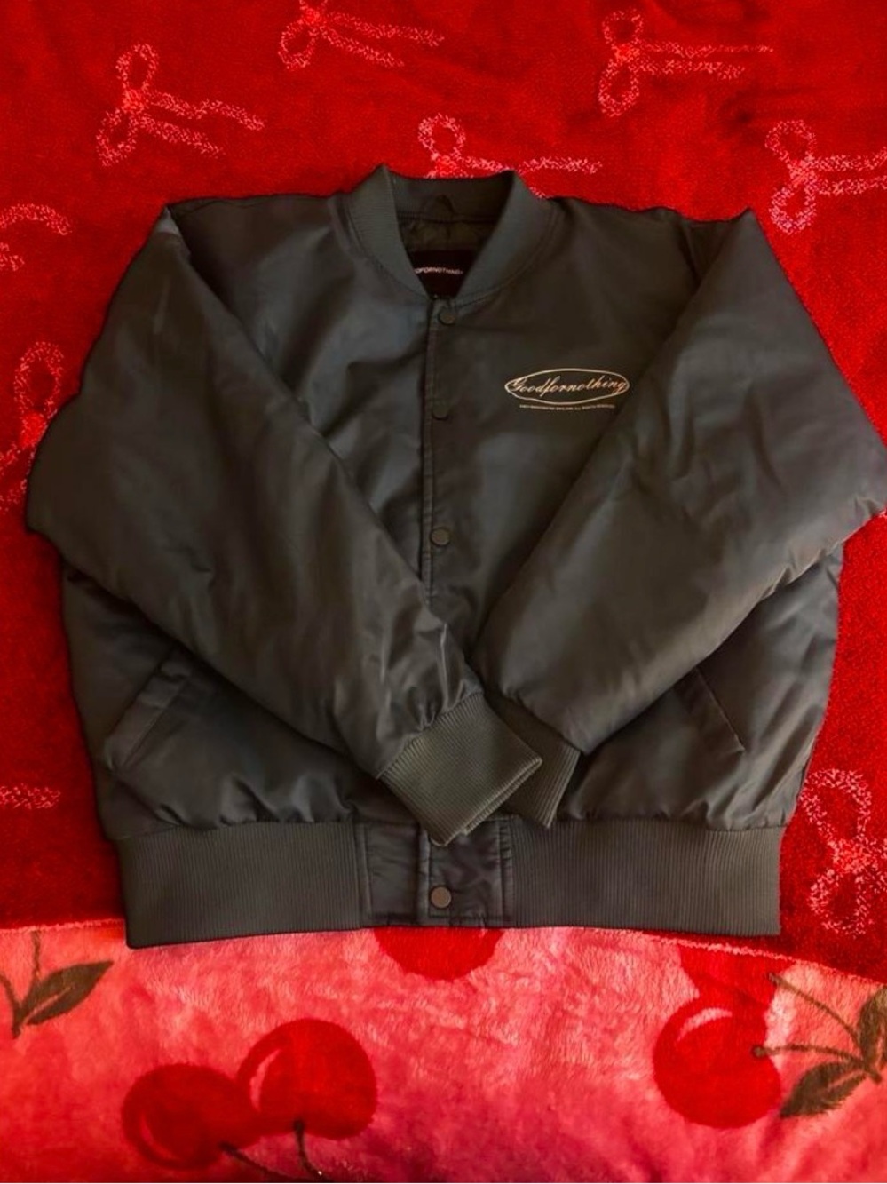 Good For Nothing - Brand Logo Embroidered Bomber Jacket